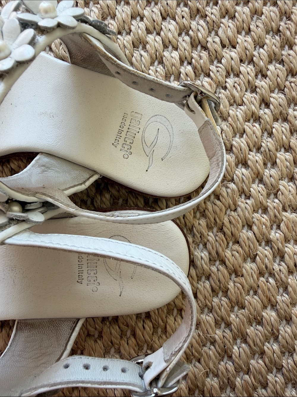 Gallucci White Floral Strap Kids Sandals size 29 - Picture 6 of 12